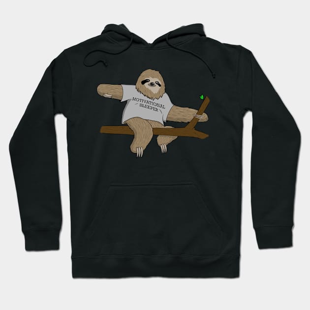 Motivational Sloth Cute & Funny Sloth Pun Hoodie by IntrendsicStudios